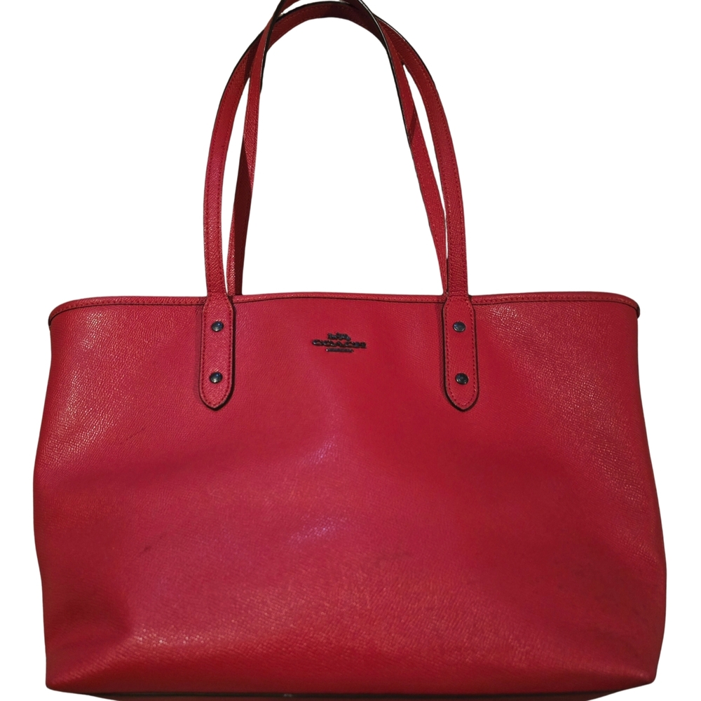 Coach Vibrant Red/Orange Purse/Tote Bag
